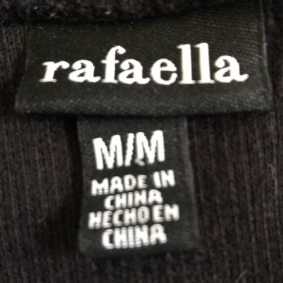 RAFAELLA Womens Top Size Medium Black Long Sleeve - Picture 10 of 12